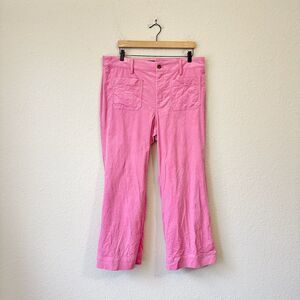 J.CREW Lizzie Patch Pocket Corduroy Pants Pink High Rise Wide Leg